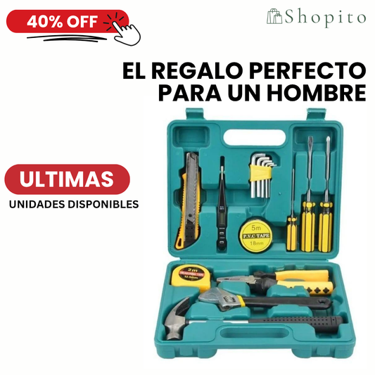 Kit de Herramientas Compacto – 11 piezas esenciales, organizado y portátil