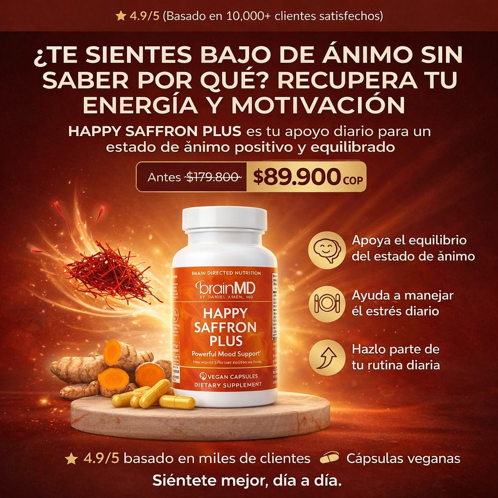 Happy Saffron + -  Apoyo diario para sentirte más estable y tranquilo