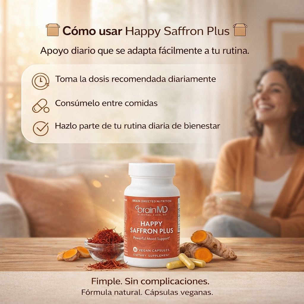Happy Saffron + -  Apoyo diario para sentirte más estable y tranquilo