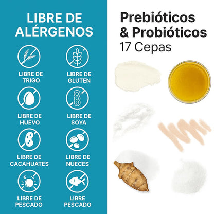 60 Billion Probiotic - Equilibra tu intestino y siente alivio real cada día